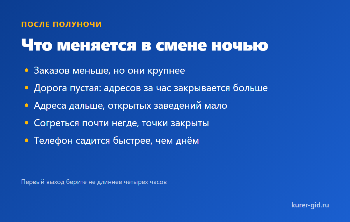 Что меняется в смене после полуночи
