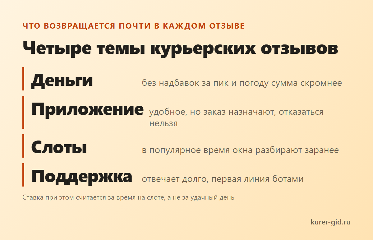 Четыре темы, которые повторяются в отзывах