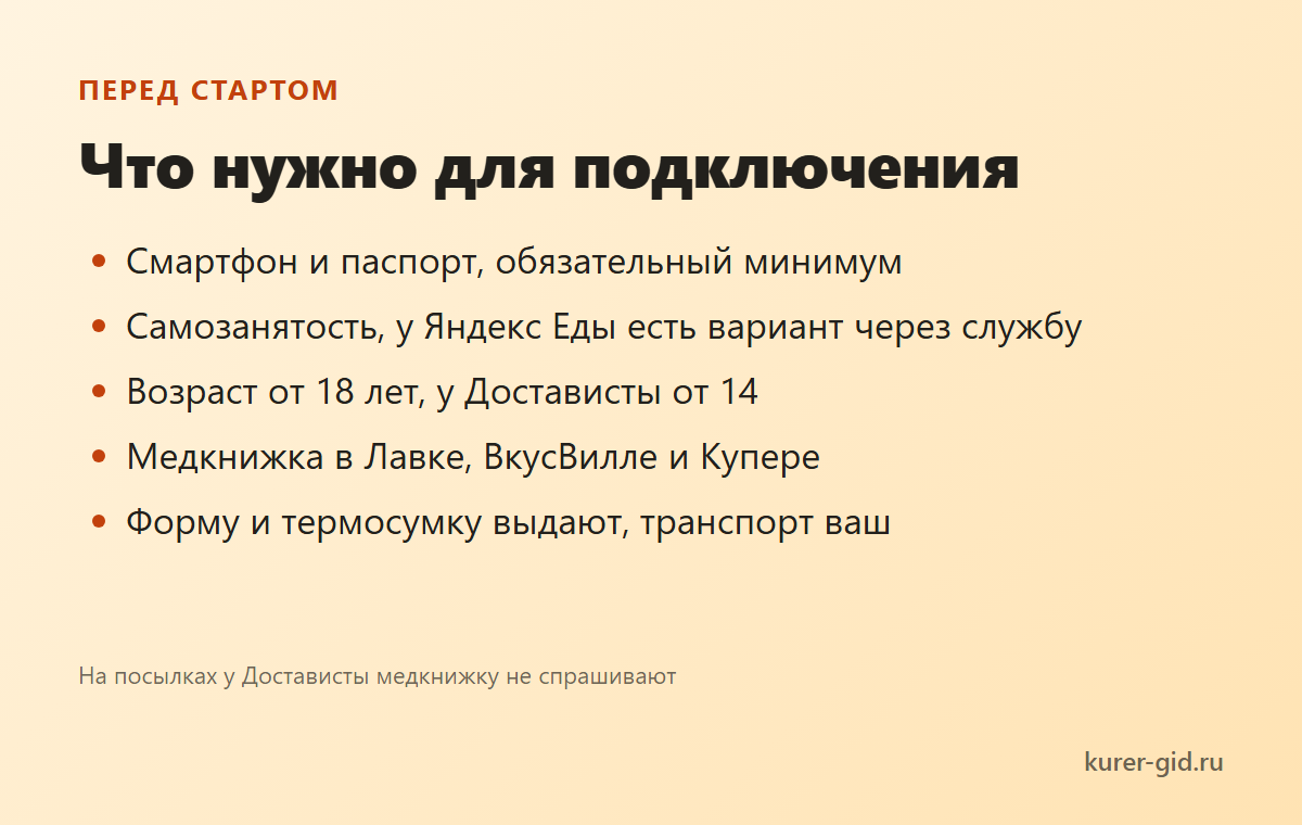 Что нужно для подключения