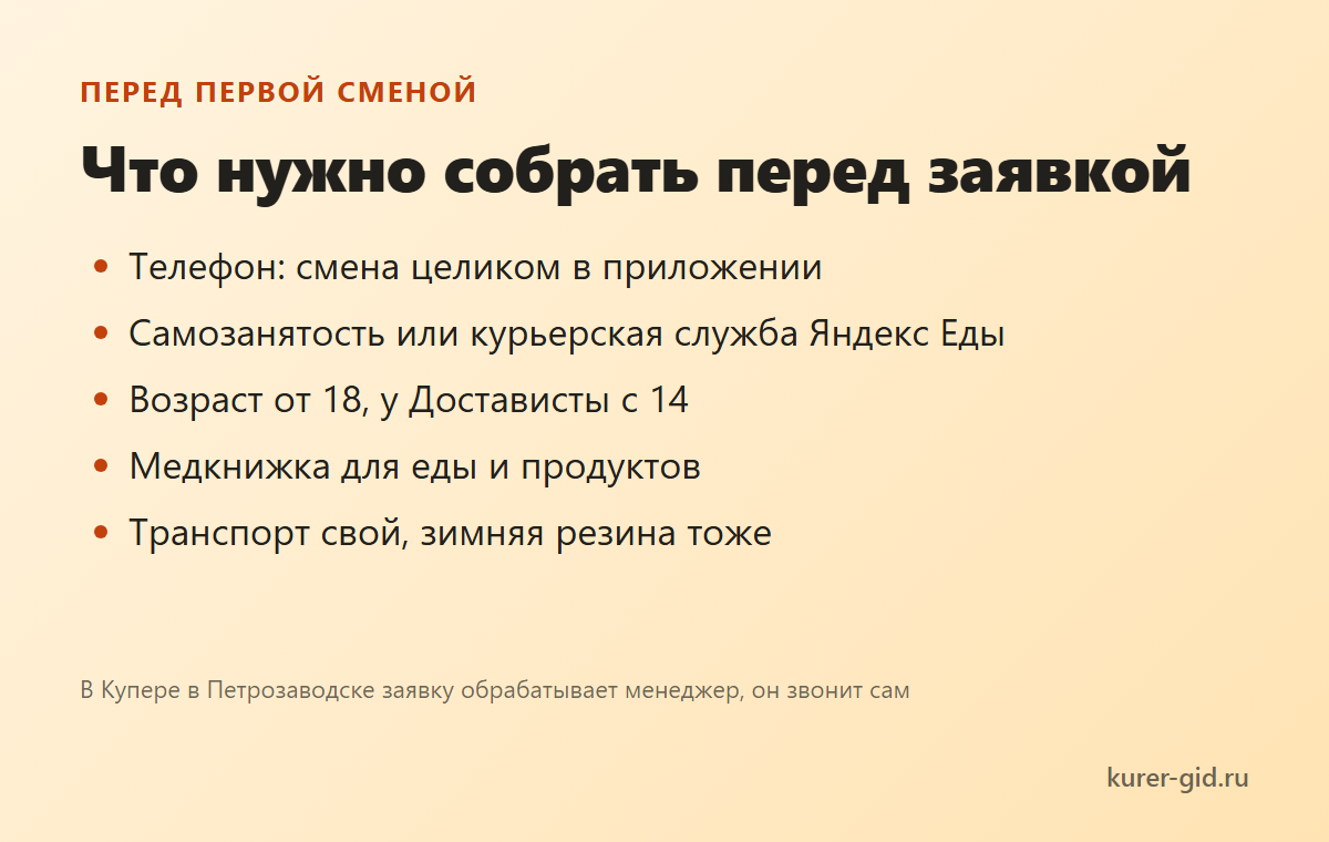 Что нужно собрать перед заявкой
