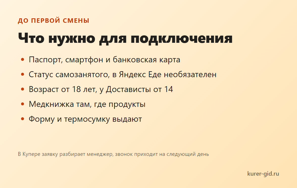 Что нужно для подключения