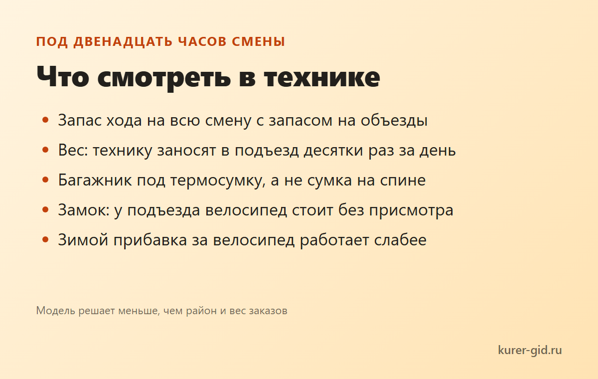 Что смотреть в электровелосипеде под смены