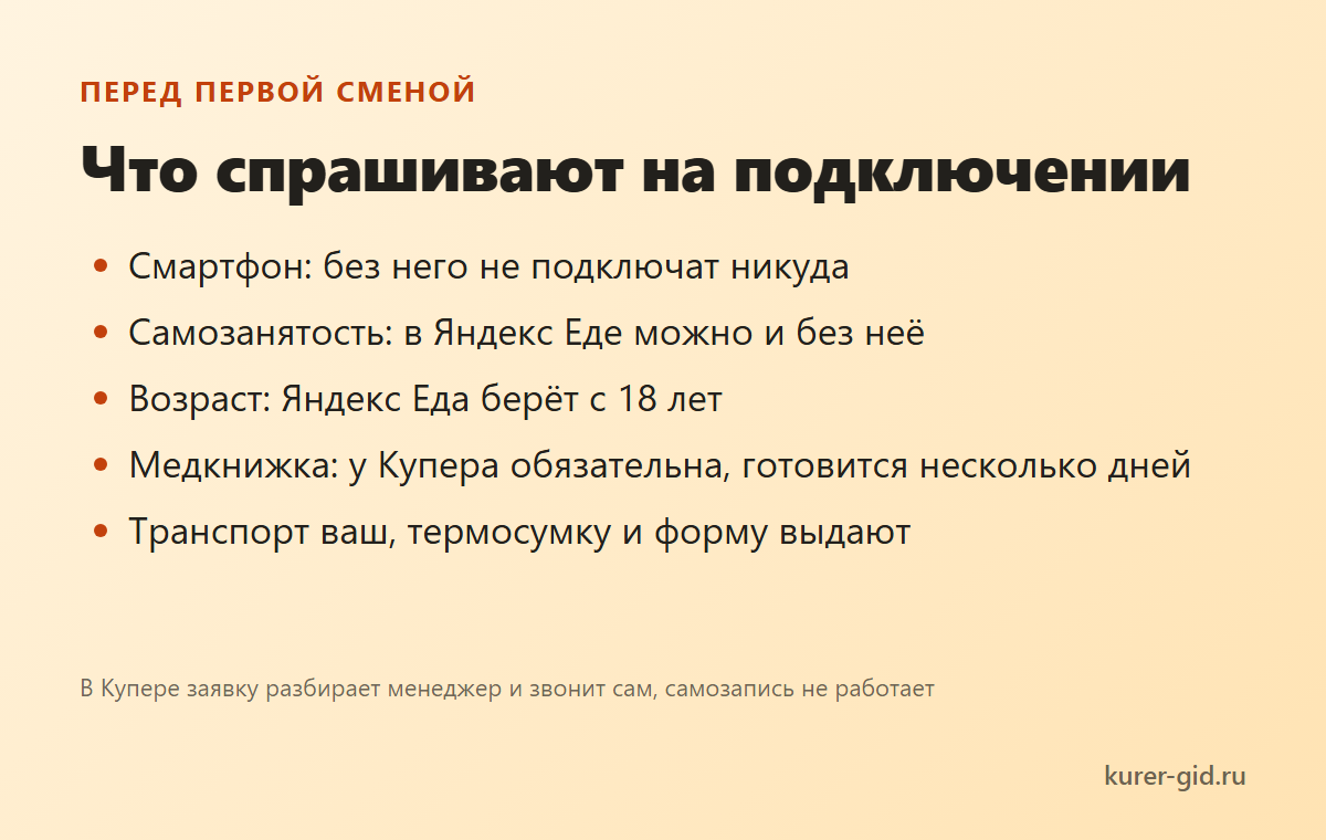 Что спрашивают на подключении