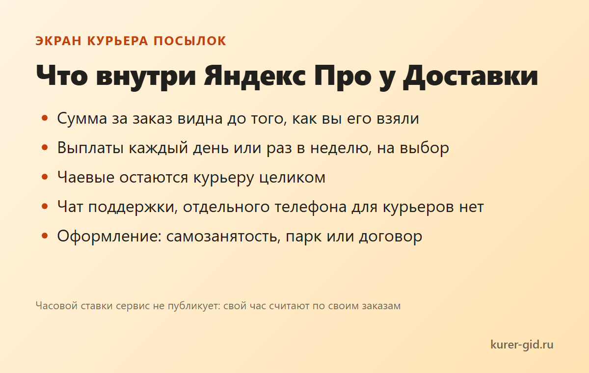 Что видит курьер посылок в Яндекс Про