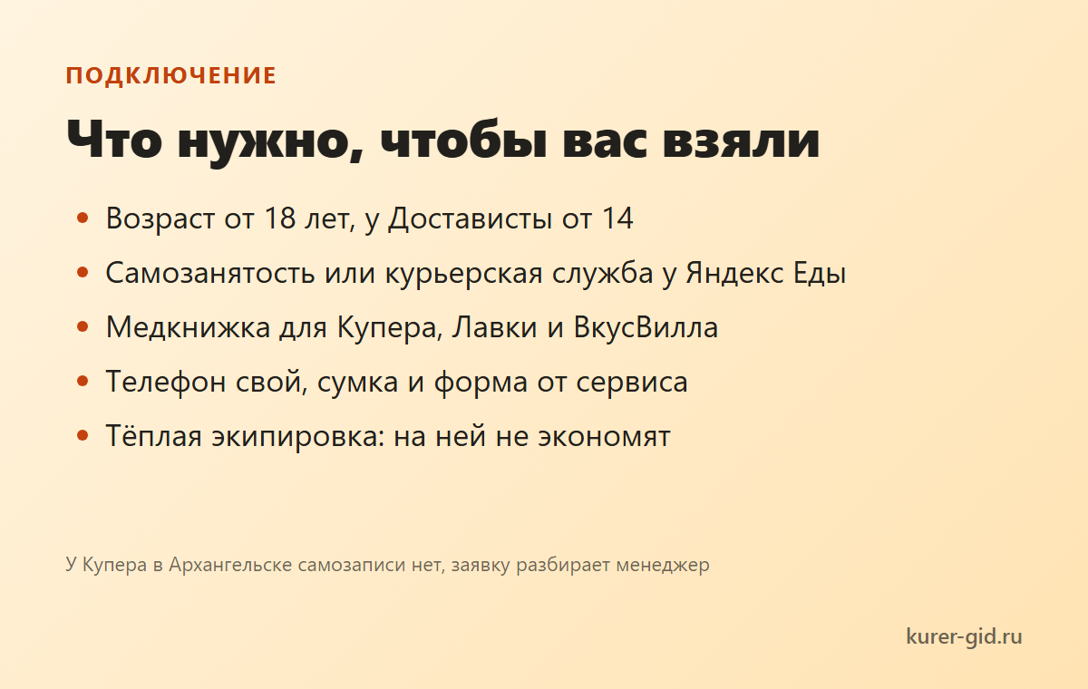 Что нужно для подключения