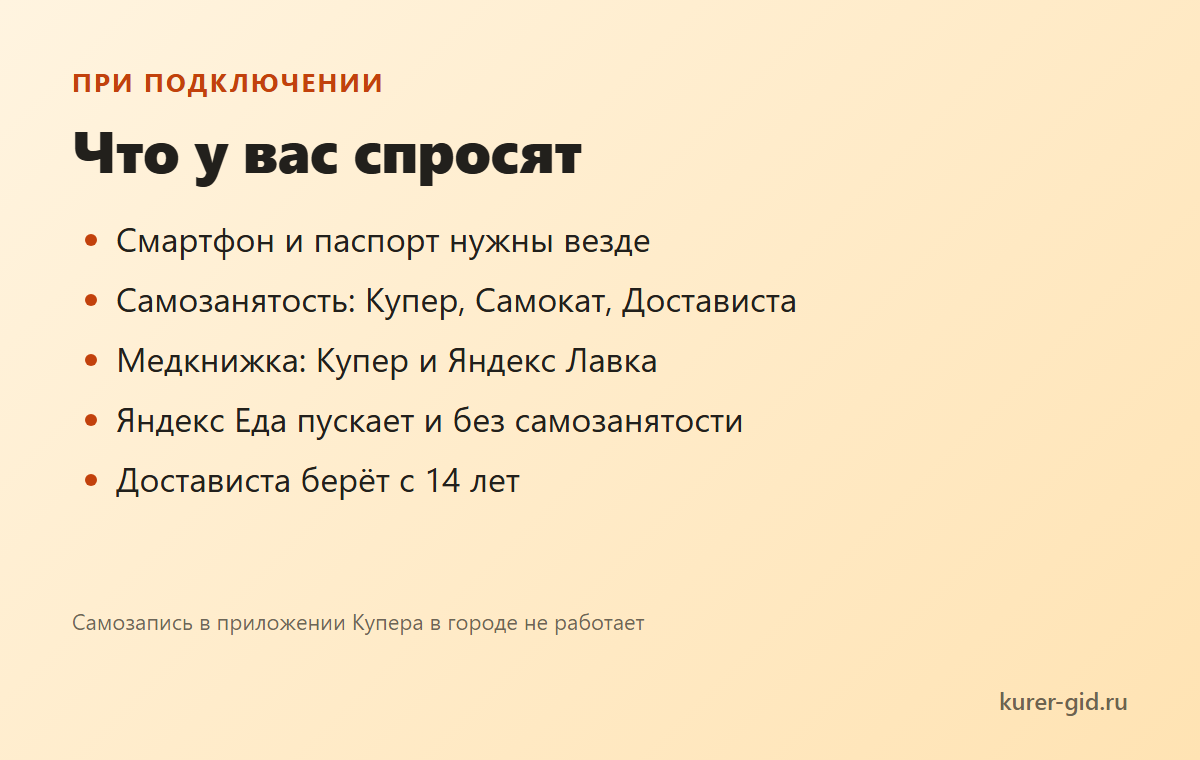 Что спрашивают при подключении