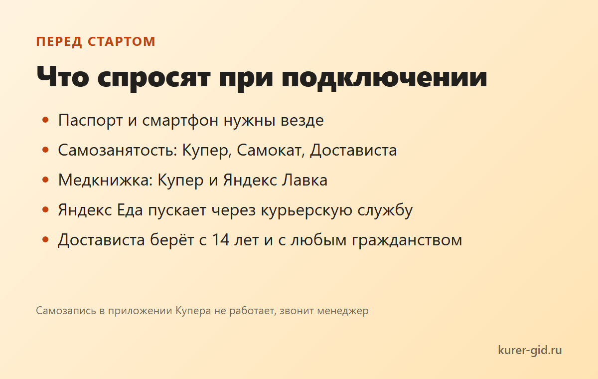 Что спросят при подключении
