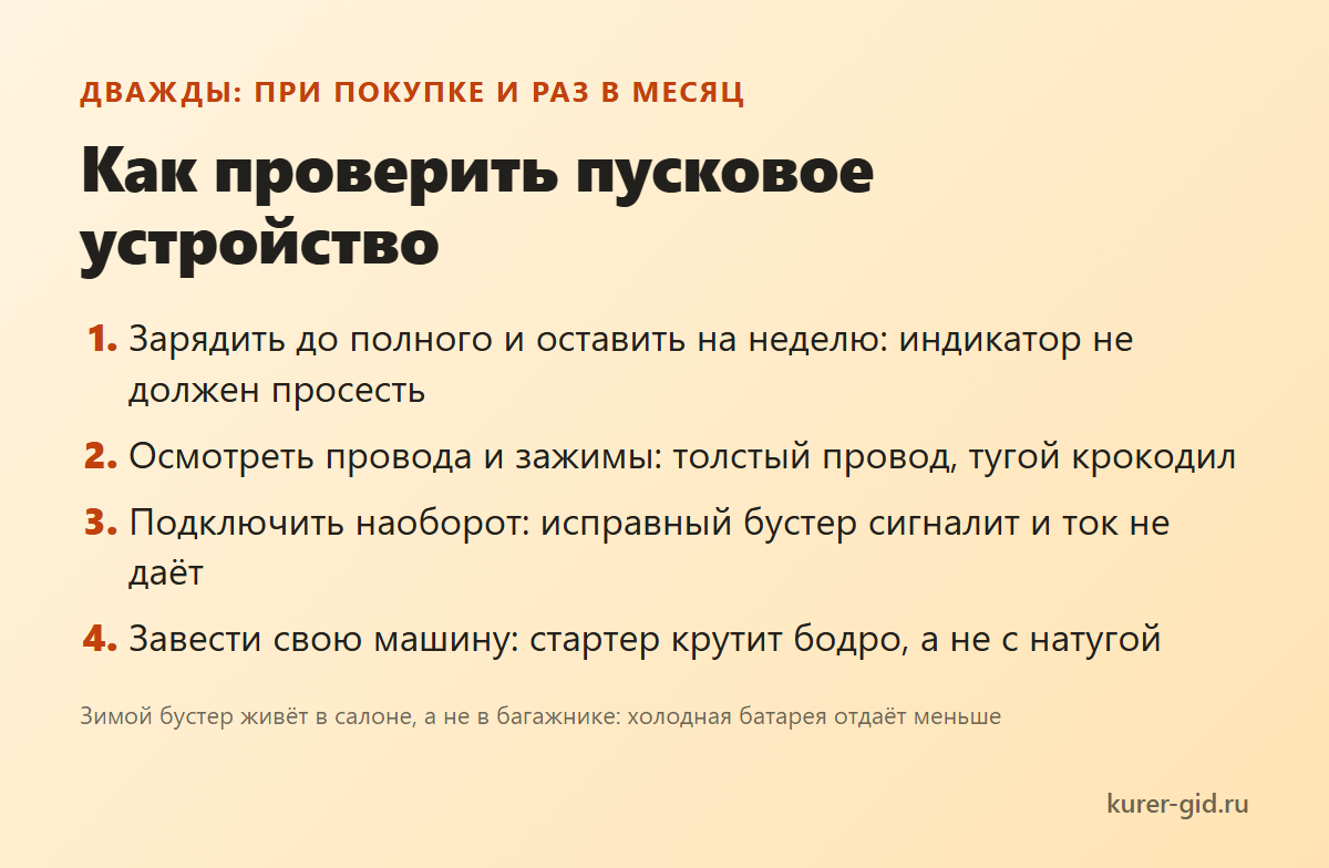 Как проверить пусковое устройство