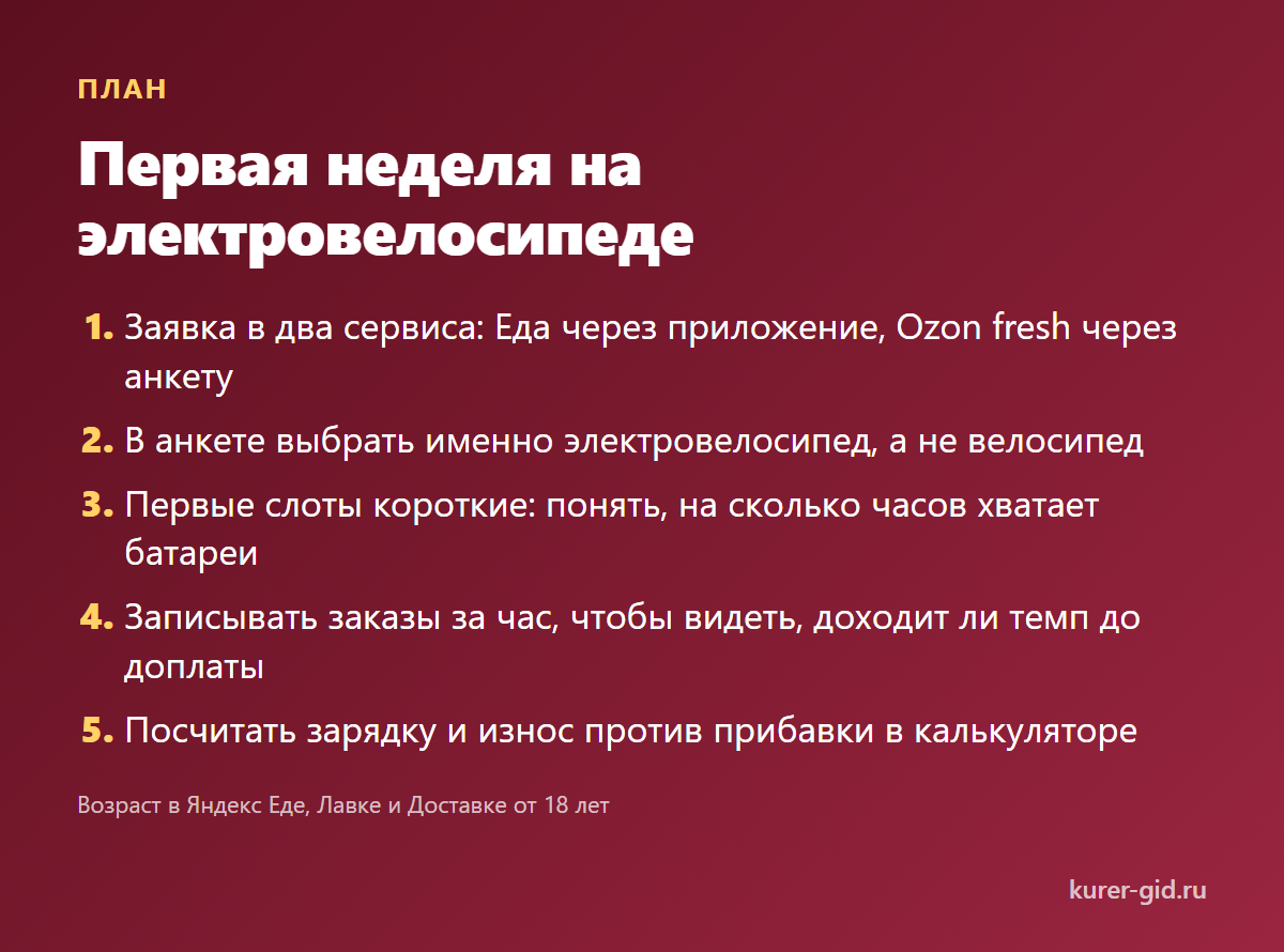 Первая неделя на электровелосипеде
