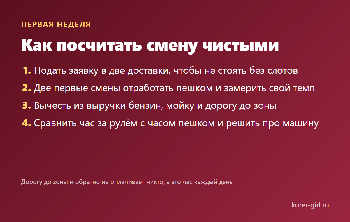 Как посчитать смену чистыми