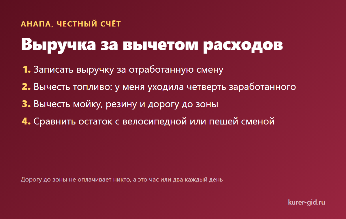 Как посчитать выручку за вычетом расходов